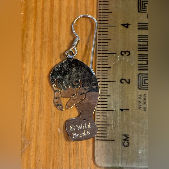 Adorable manatee earrings, real gold - Picture 4 of 4